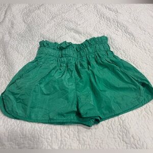 Free People Green High Rise Shorts